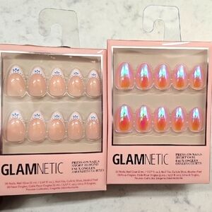 💄NWT GLAMNETIC 2 PACK Press-On Nails - Santorini and Prism